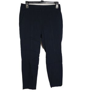 Talbots Petites Women’s Pants Size 4P Navy Blue Dress Mid Rise Pockets Cropped